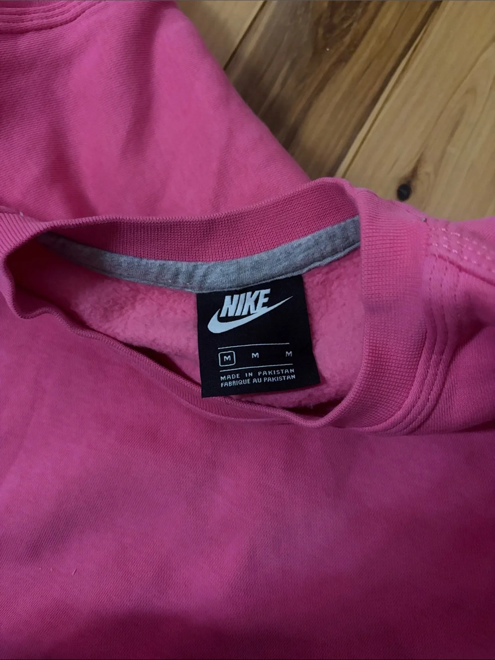 Nike Pink Crewneck Sweatshirt with White Swoosh never been worn